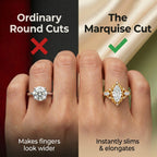 The 'Old Money' Marquise Estate Ring — Flawless 1ct Moissanite, Instantly Elongates Fingers (80% Off Today)