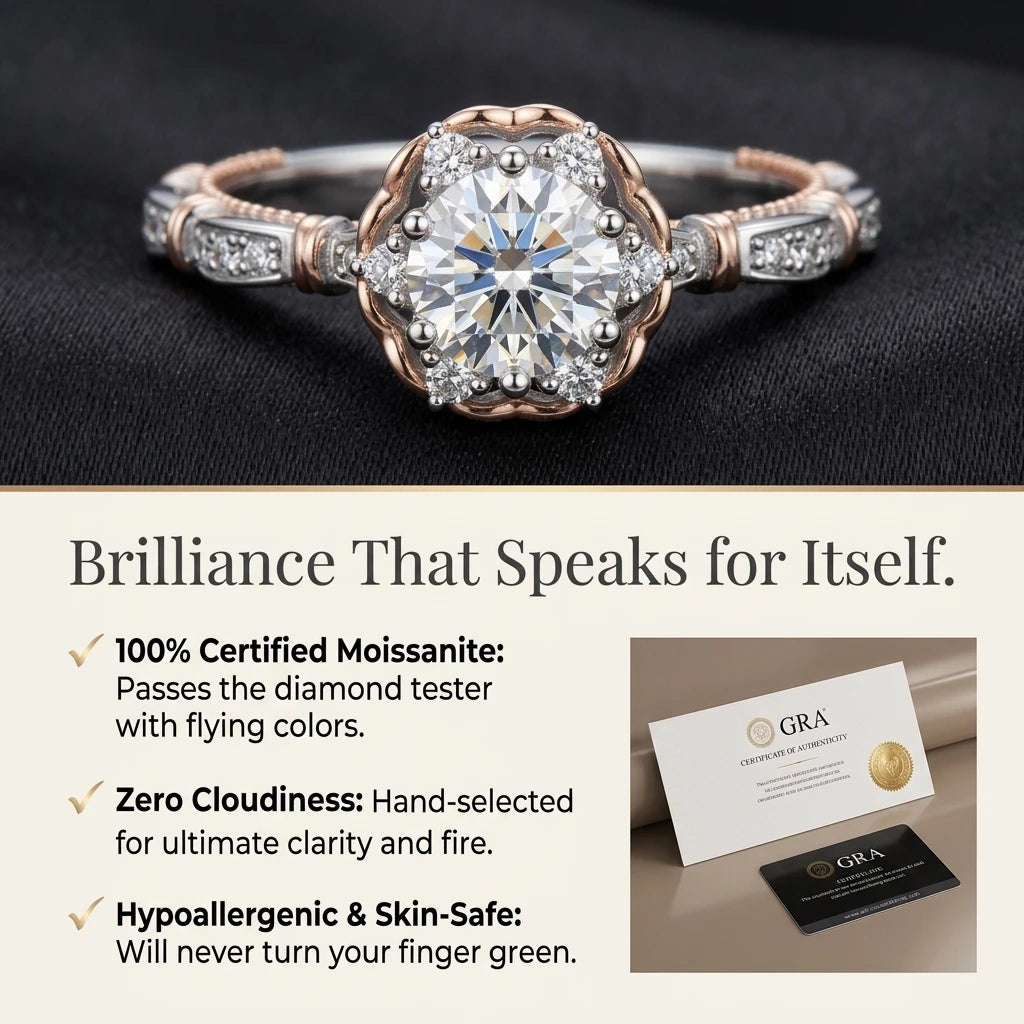 🔥90% OFF Last Day Sale |Timeless Estate Crown Ring | Cloud-Free Radiance & Catch-Free Comfort Fit