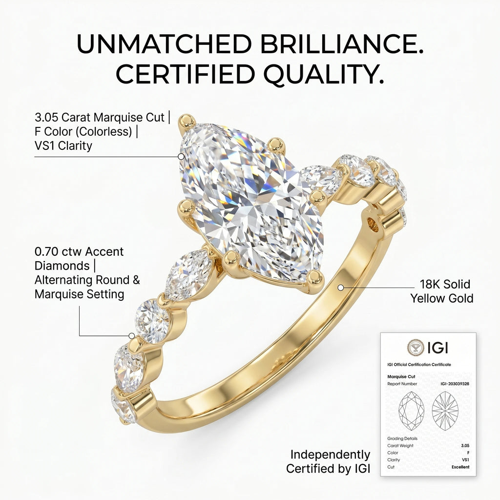 🔥90% OFF Last Day Sale |The Handcrafted Vintage Elongating Comfort-Fit Marquise Ring
