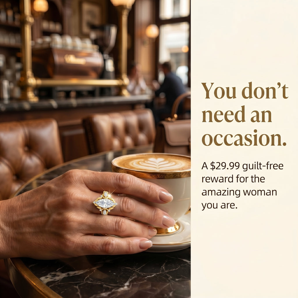 The 'Old Money' Marquise Estate Ring — Flawless 1ct Moissanite, Instantly Elongates Fingers (80% Off Today)