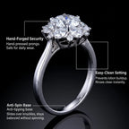 🔥90% OFF Last Day Sale |Heirloom Floral Moissanite Ring - Anti-Spin Comfort Fit for All Knuckles
