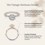 🔥90% OFF Last Day Sale |Timeless Estate Crown Ring | Cloud-Free Radiance & Catch-Free Comfort Fit