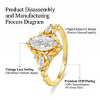 The 'Old Money' Marquise Estate Ring — Flawless 1ct Moissanite, Instantly Elongates Fingers (80% Off Today)