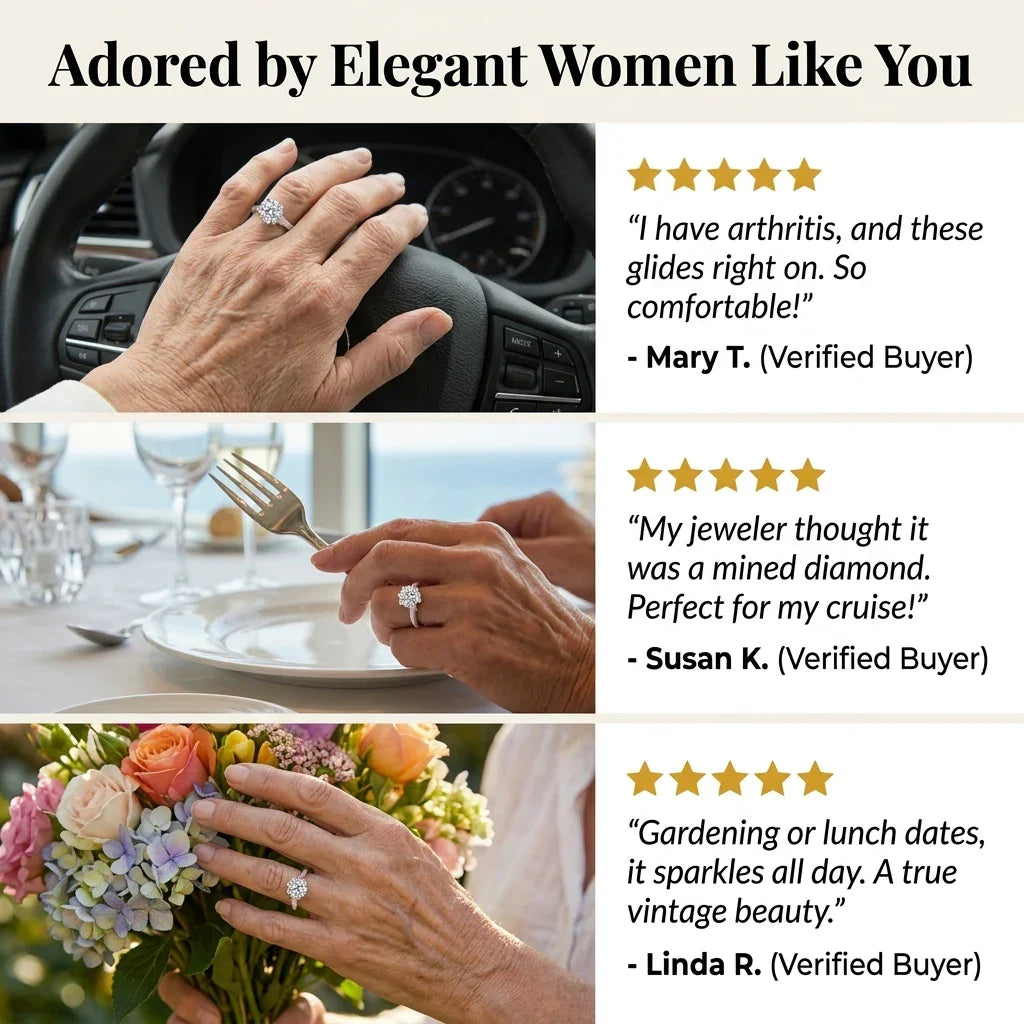 🔥90% OFF Last Day Sale |The "Timeless Blossom" Handcrafted Moissanite Ring - Comfort Fit