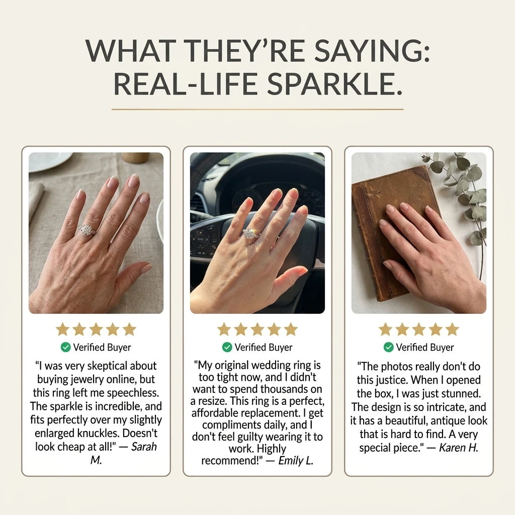 🔥90% OFF Last Day Sale |Timeless Estate Crown Ring | Cloud-Free Radiance & Catch-Free Comfort Fit