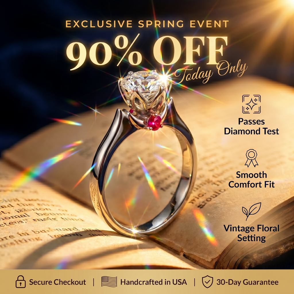 🔥90% OFF Last Day Sale |The "Timeless Blossom" Handcrafted Moissanite Ring - Comfort Fit