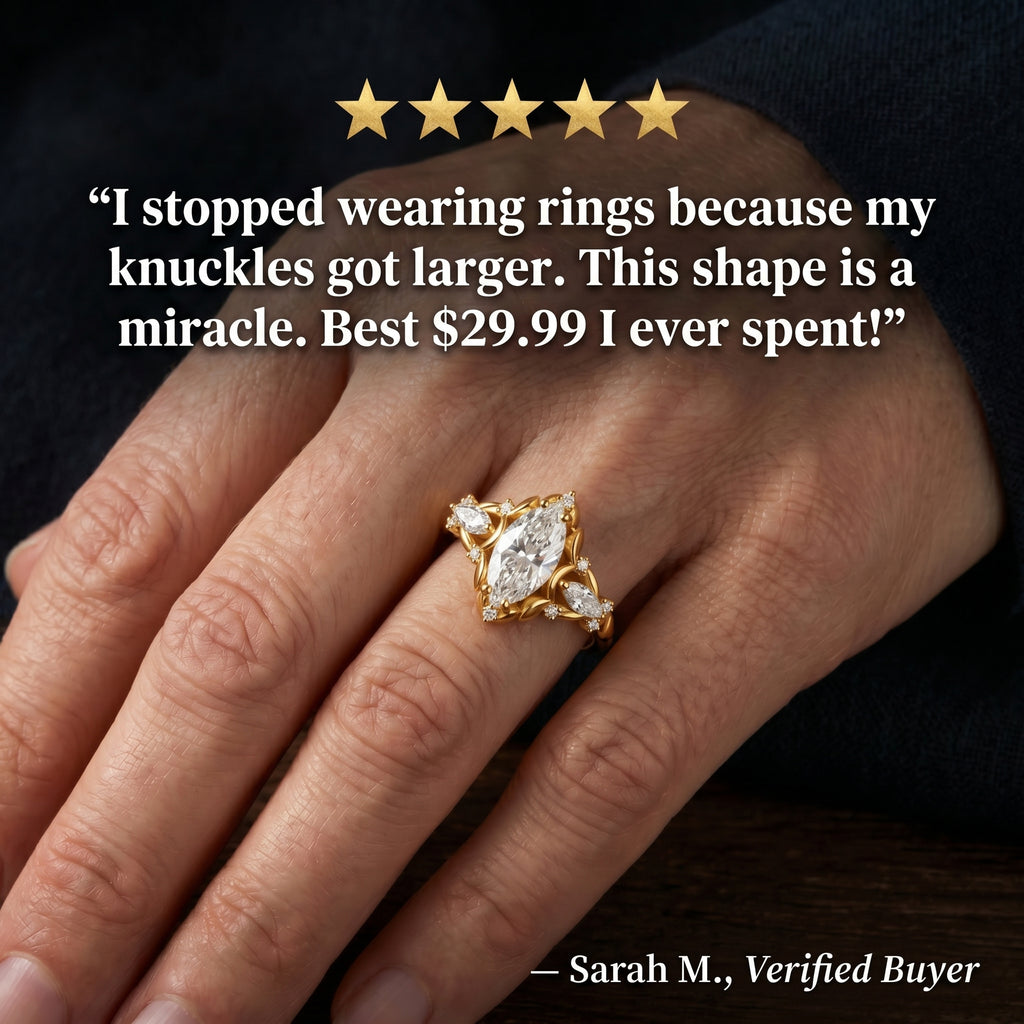 The 'Old Money' Marquise Estate Ring — Flawless 1ct Moissanite, Instantly Elongates Fingers (80% Off Today)