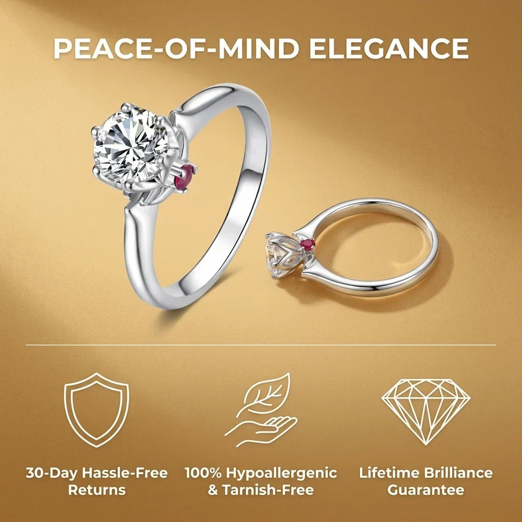 🔥90% OFF Last Day Sale |The "Timeless Blossom" Handcrafted Moissanite Ring - Comfort Fit