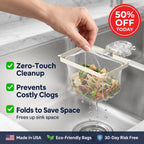 Last Day Sale!🔥 50% OFF Kitchen Sink Strainer - Zero-Touch Disposal | Foldable Space-Saver | Anti-Clog | Easy Suction Install
