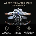 🔥90% OFF Last Day Sale |The Royal Sunburst Moissanite Ring | Hand-Forged Snag-Free Heirloom Quality