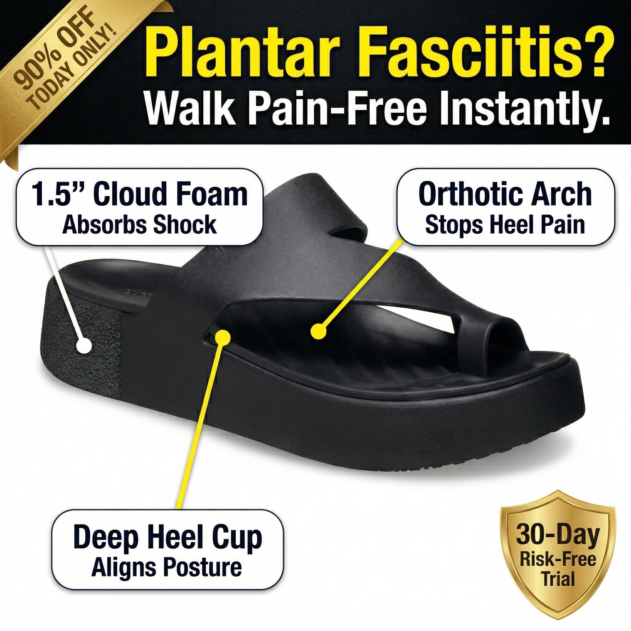 Zero-Gravity Cloud Platform Sandal – Instant Relief for Plantar Fasciitis | 90% OFF🔥 Last Day Sale