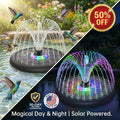 Last Day Sale!🔥50% OFF-Solar Oasis Pro: Glass Panel Fountain with Night LED Lights