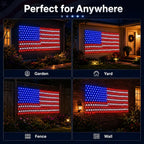 Custom Solar-Powered National Flag Net Lights - Commemorative and Fun Outdoor Decorations