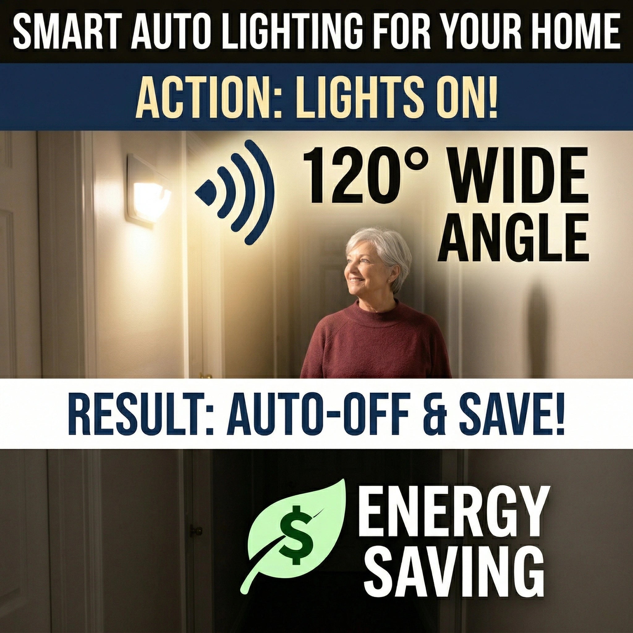 Auto-Sensor Night Light Prevent Dark Falls (No Tools Needed!) 70% OFF🔥 Last Day Sale