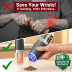 Last Day Sale!🔥 50% OFF Premium Gravity Salt & Pepper Grinder - Arthritis Friendly