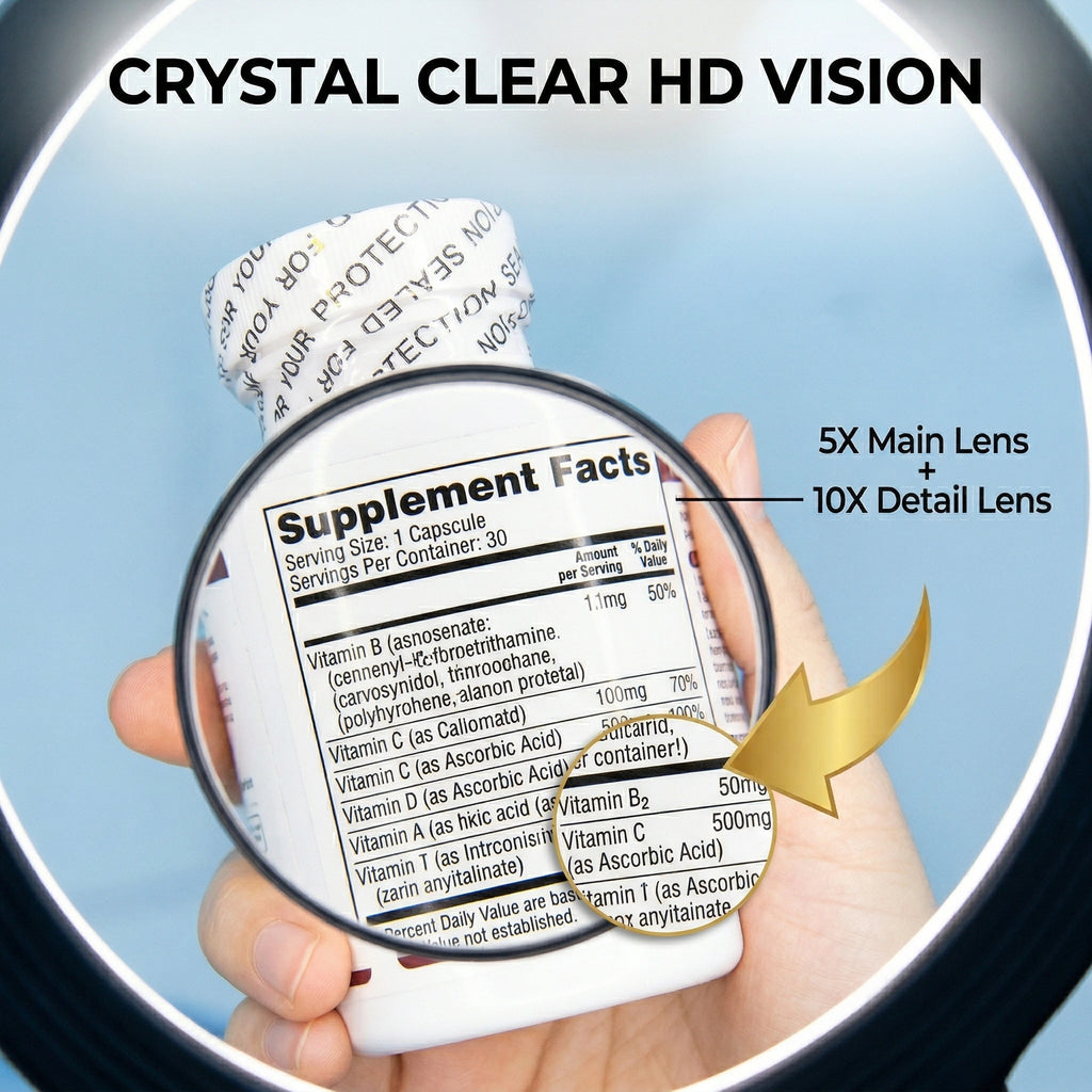 Last Day Sale!🔥90% OF Premium Hands-Free LED Magnifying Glass for Crafts & Reading