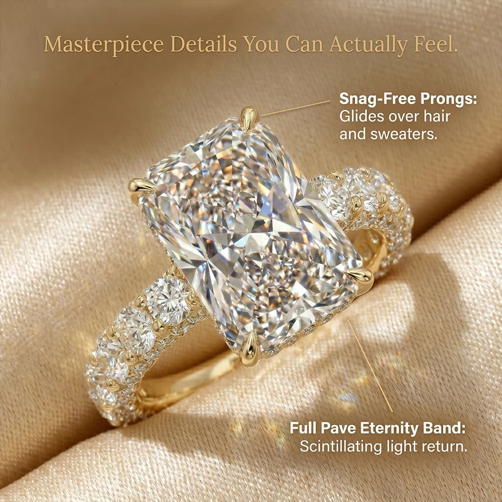 🔥90% OFF Last Day Sale |The Seamless Radiant Ring | Everyday Custom-Jeweler Look