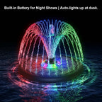 Last Day Sale!🔥50% OFF-Solar Oasis Pro: Glass Panel Fountain with Night LED Lights