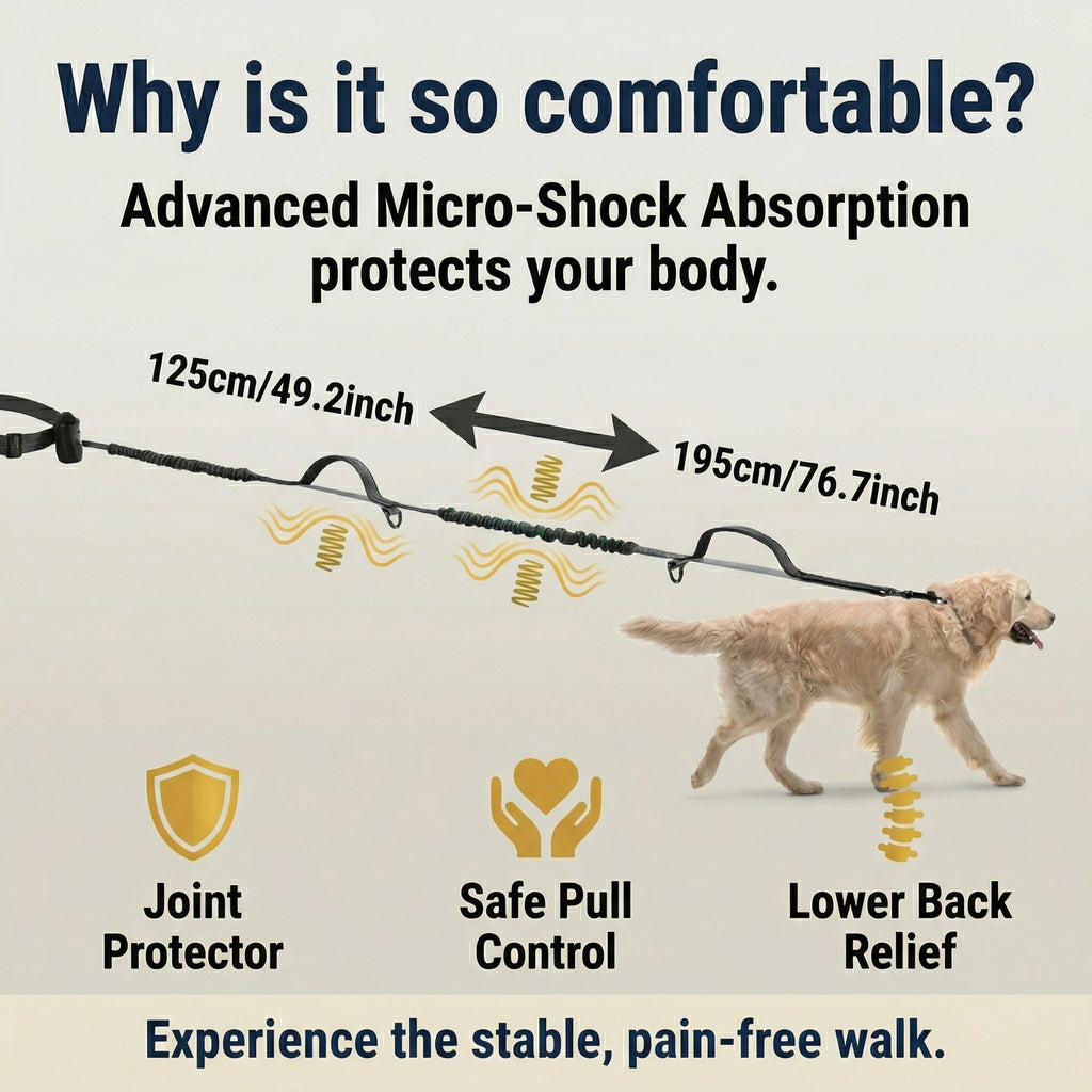 Last Day Sale!🔥 50% OFF Premium Hands-Free Dog Leash - Arthritis & Back Friendly