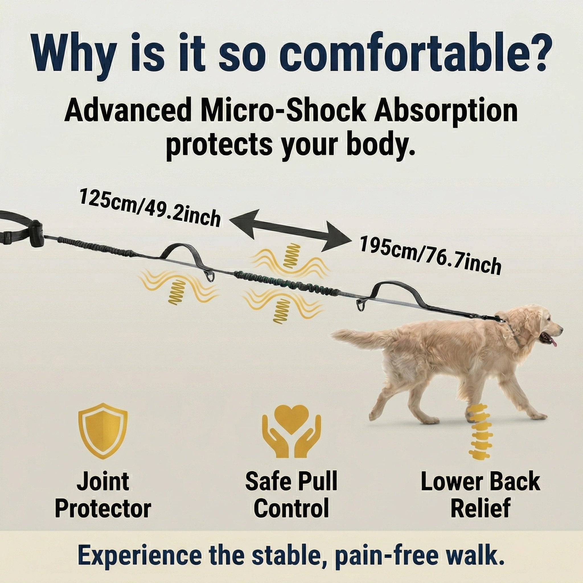 Last Day Sale!🔥 50% OFF Premium Hands-Free Dog Leash - Arthritis & Back Friendly