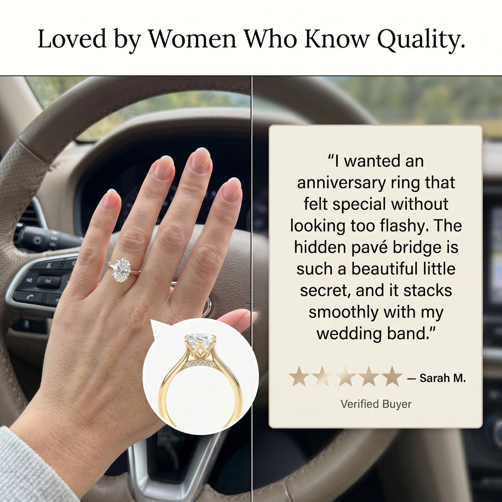 🔥90% OFF Last Day Sale |Vintage Monaco™ Seamless Petal Arch Solitaire
