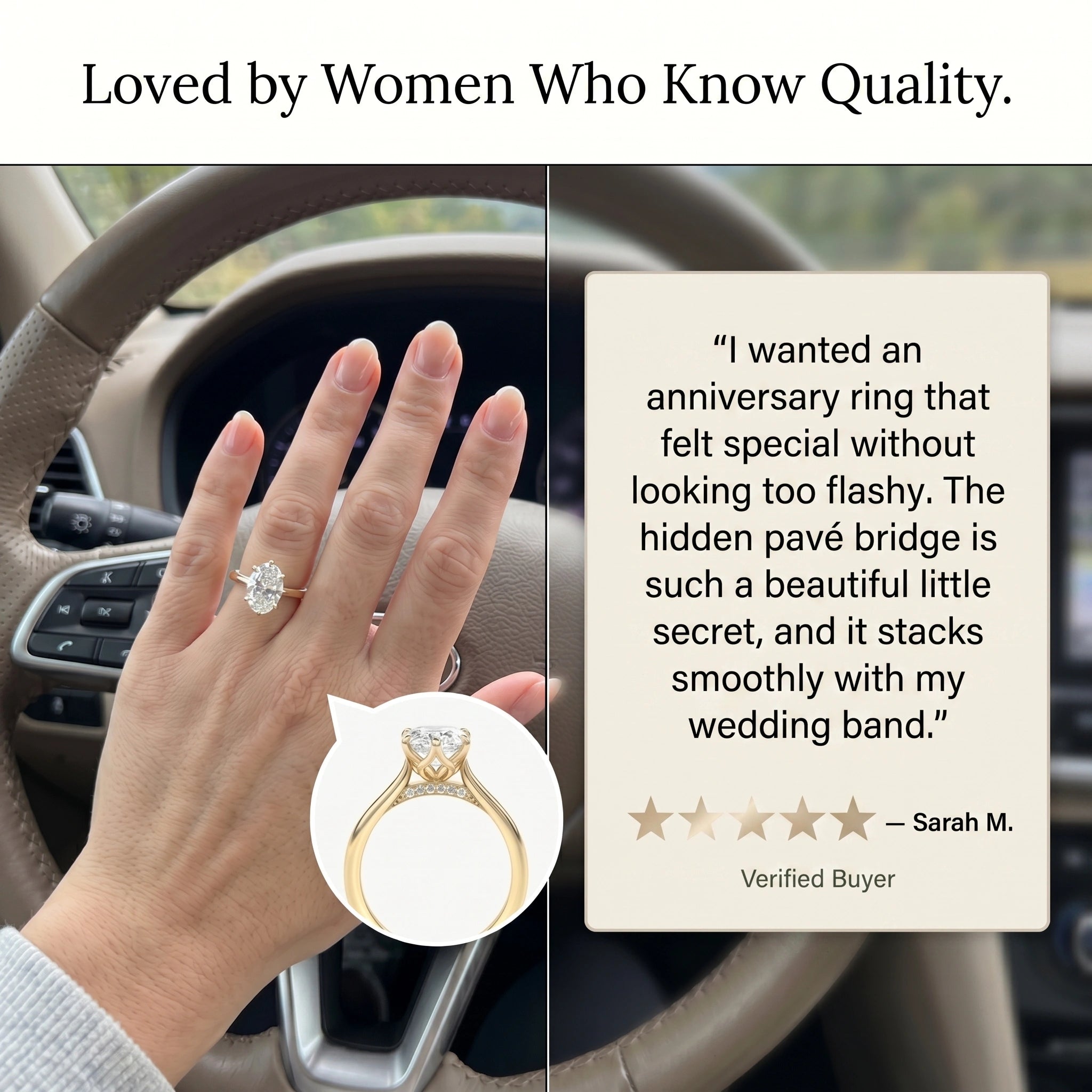 🔥90% OFF Last Day Sale |Vintage Monaco™ Seamless Petal Arch Solitaire