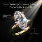 🔥90% OFF Last Day Sale |The Rare Moval Cut Ring | Finger-Elongating 18K Gold Solitaire