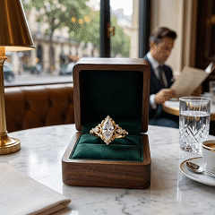 The 'Old Money' Marquise Estate Ring — Flawless 1ct Moissanite, Instantly Elongates Fingers (80% Off Today)