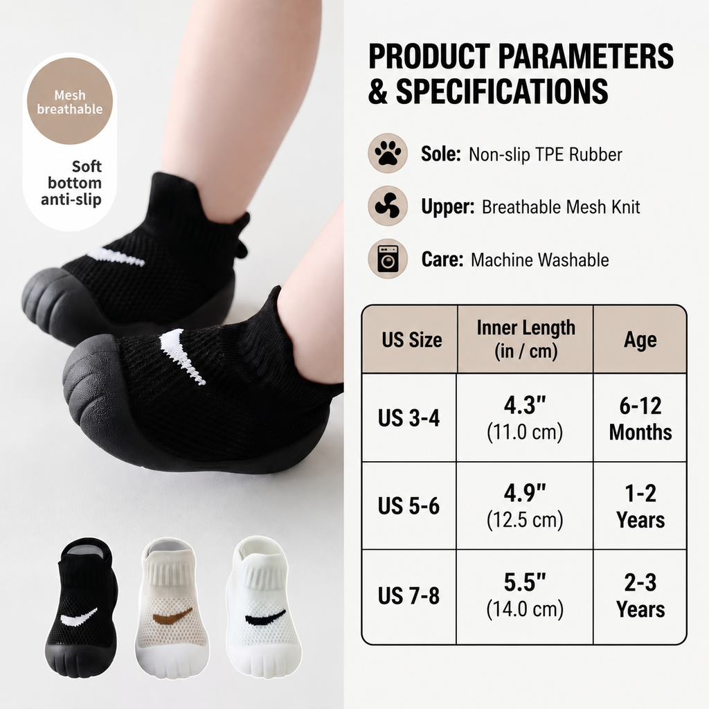 Anti-Slip & Kick-Proof Baby Sock Shoes - Ultra Soft | Last Day Sale-90% OFF🔥