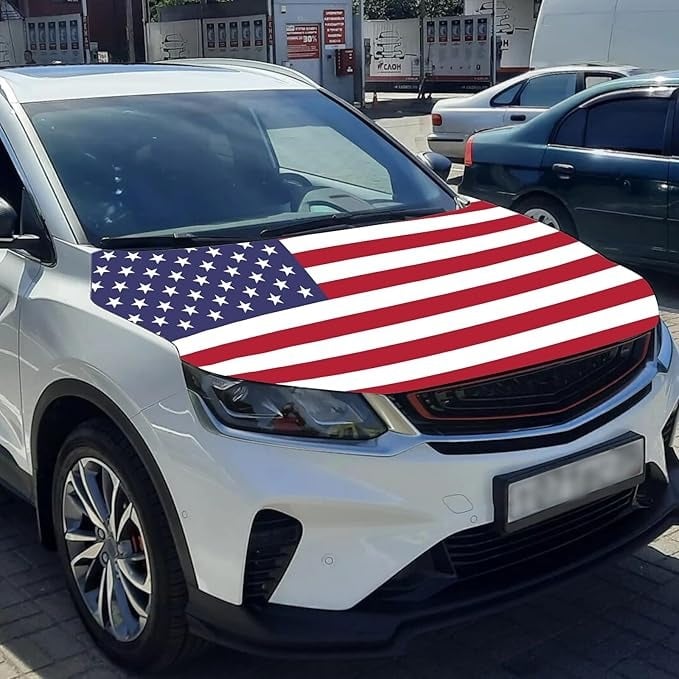 🔥50% OFF Last Day Sale 🎉4th Of July Flash Sale 65K+🔥American Car Hood Flag🦅No Glue No Tools🚗 Install in 1 Minute