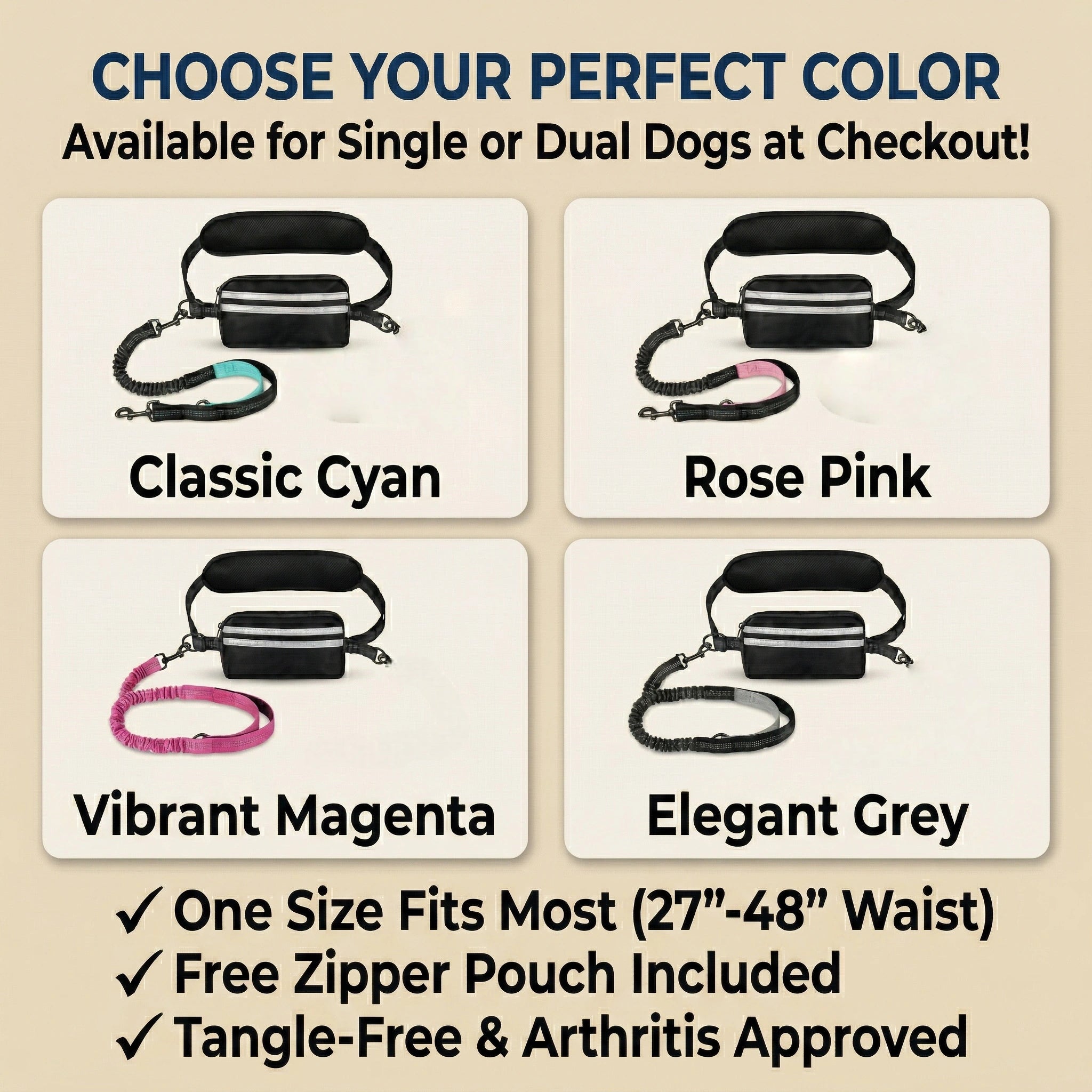Last Day Sale!🔥 50% OFF Premium Hands-Free Dog Leash - Arthritis & Back Friendly