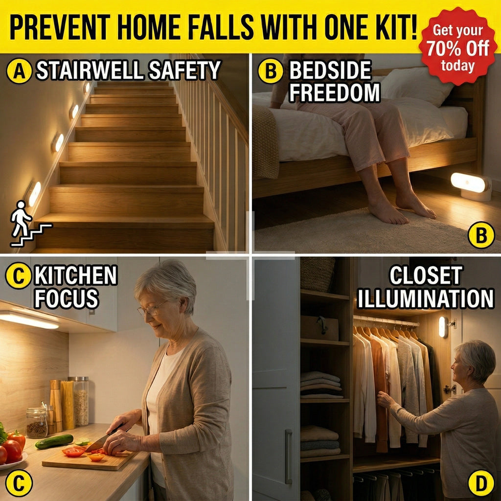 Auto-Sensor Night Light Prevent Dark Falls (No Tools Needed!) 70% OFF🔥 Last Day Sale