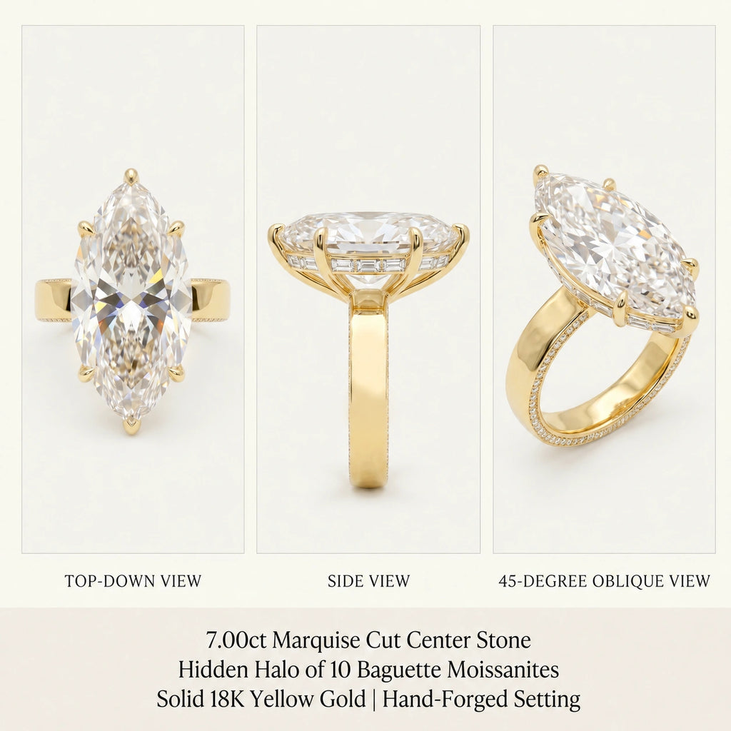 🔥90% OFF Last Day Sale | The 7.00ct Marquise Hidden Halo Masterpiece