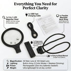 Last Day Sale!🔥90% OF Premium Hands-Free LED Magnifying Glass for Crafts & Reading