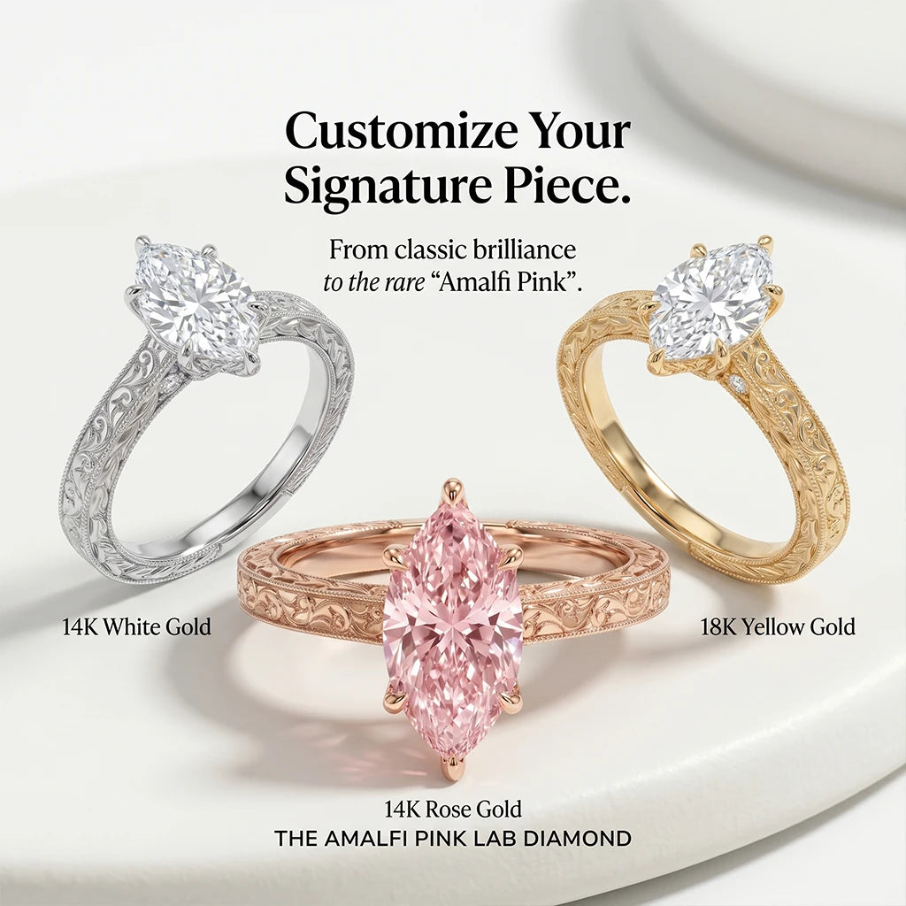 🔥90% OFF Last Day Sale |The Amvin Hand-Engraved Marquise Ring — Finger-Elongating Cut & Snag-Free Petal Prongs