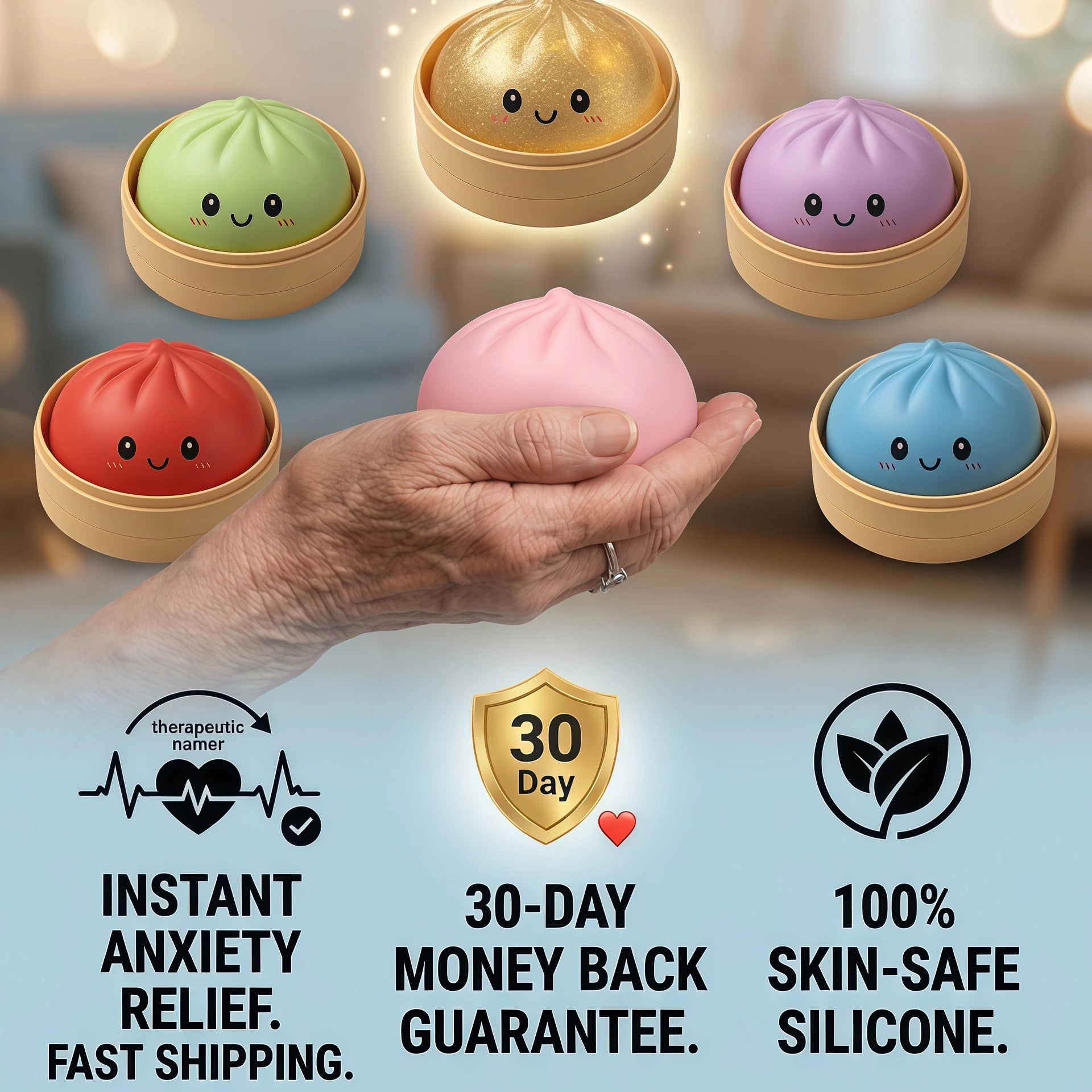 Calming Sensory Bao Relieves Menopausal Mood Swings (Satisfying Squeeze!)90% OFF🔥 Warehouse Clearance