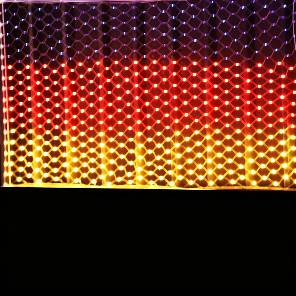 Custom Solar-Powered National Flag Net Lights - Commemorative and Fun Outdoor Decorations