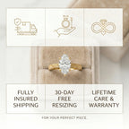 🔥90% OFF Last Day Sale |The Amvin Hand-Engraved Marquise Ring — Finger-Elongating Cut & Snag-Free Petal Prongs