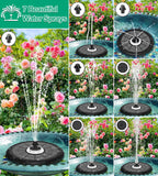Last Day Sale!🔥50% OFF-Solar Oasis Pro: Glass Panel Fountain with Night LED Lights
