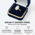 🔥90% OFF Last Day Sale |The Rare Moval Cut Ring | Finger-Elongating 18K Gold Solitaire