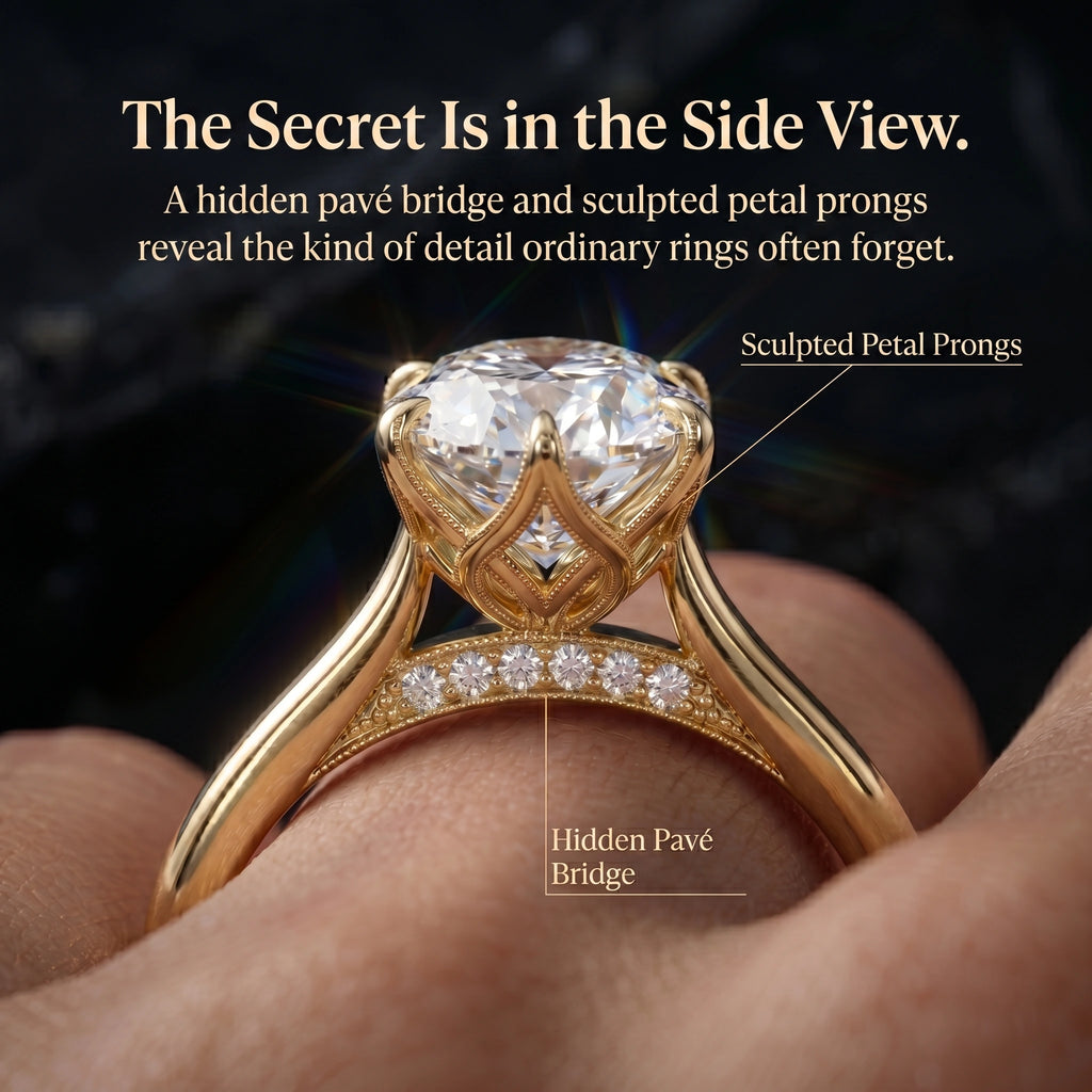 🔥90% OFF Last Day Sale |Vintage Monaco™ Seamless Petal Arch Solitaire
