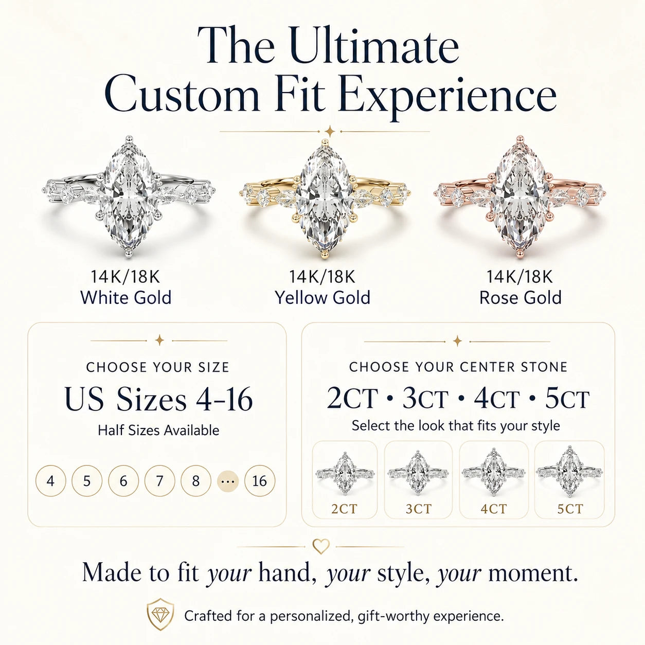 🔥90% OFF Last Day Sale |The Handcrafted Vintage Elongating Comfort-Fit Marquise Ring
