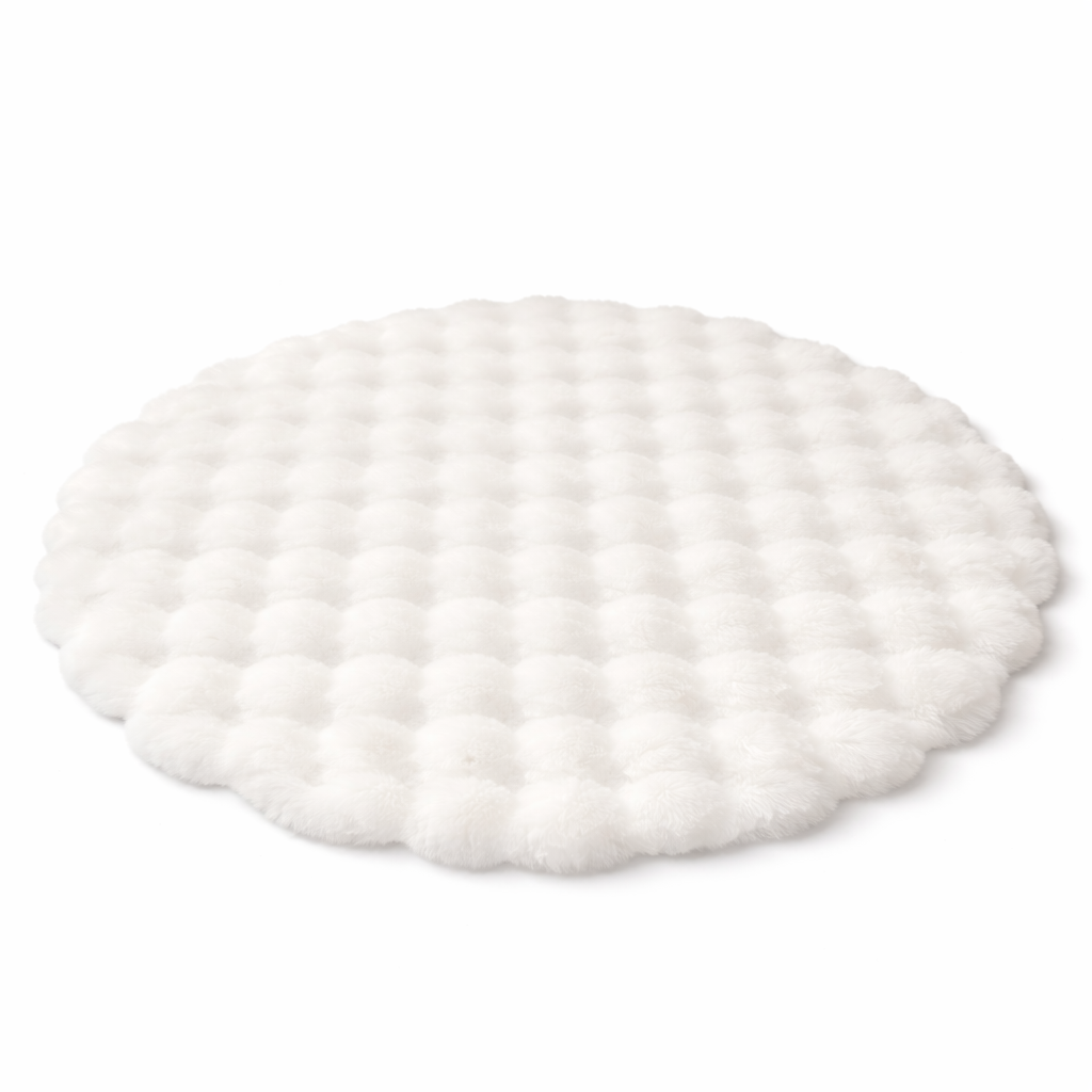 Plush Round Faux Fur Rug