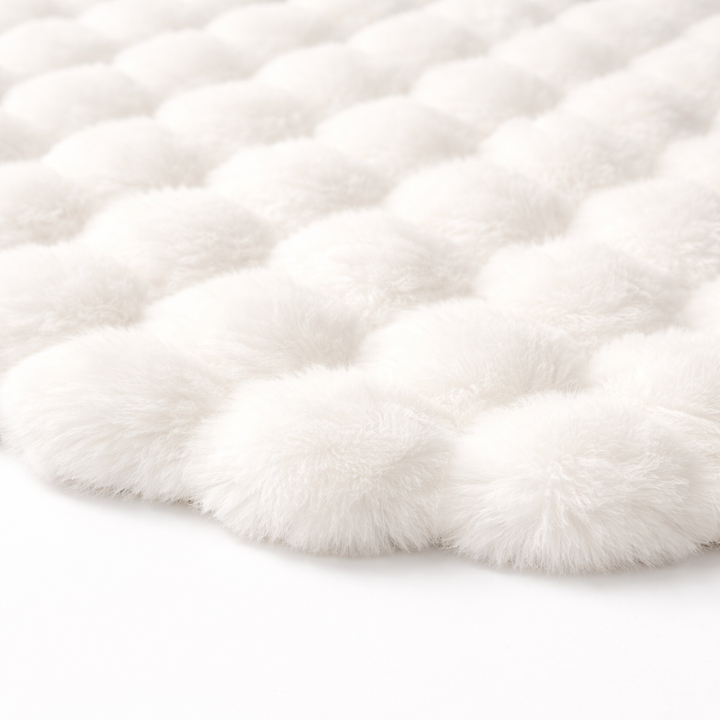 Plush Round Faux Fur Rug