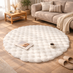 Plush Round Faux Fur Rug