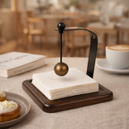 Modern Metal & Wood Napkin Holder