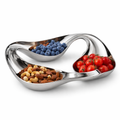 Modern Stainless Steel Divided Serving Bowl