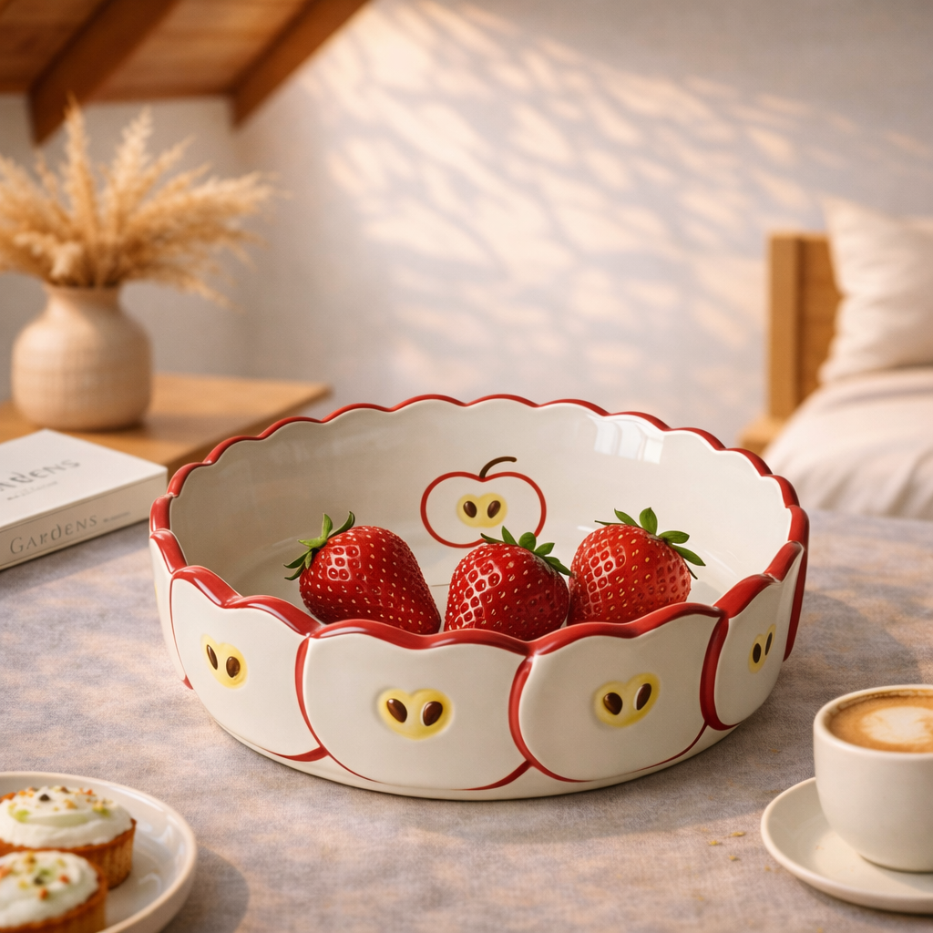 Cute Apple Ceramic Bowl