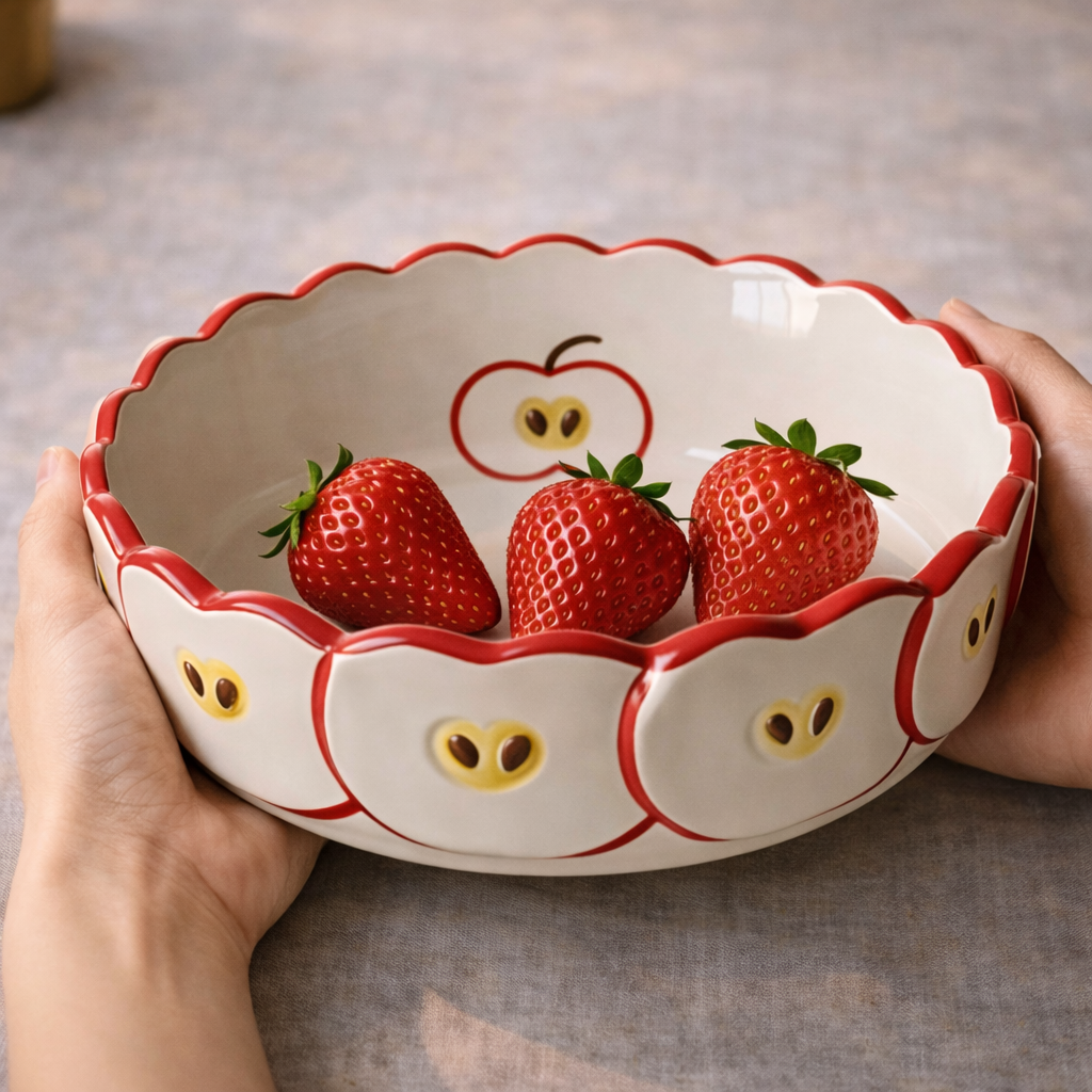 Cute Apple Ceramic Bowl