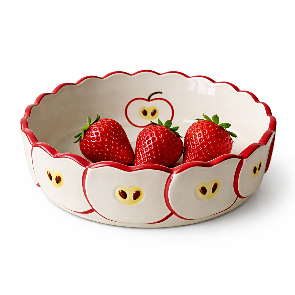 Cute Apple Ceramic Bowl